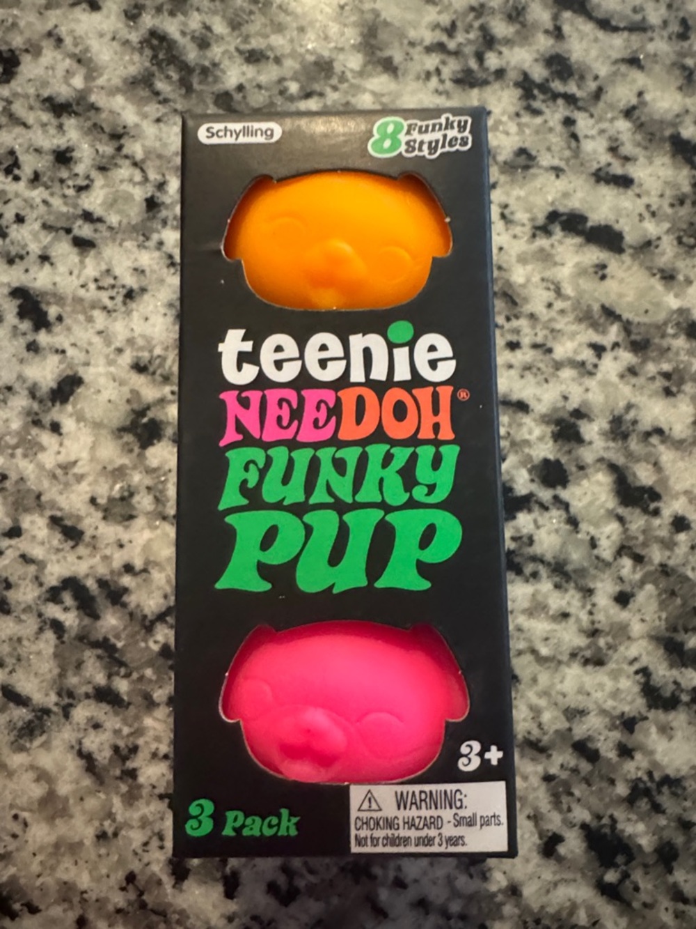 NEW Needoh 3 Pack Funky Pups Squishy Toys | Teal Orange & Pink | Fast Shipping